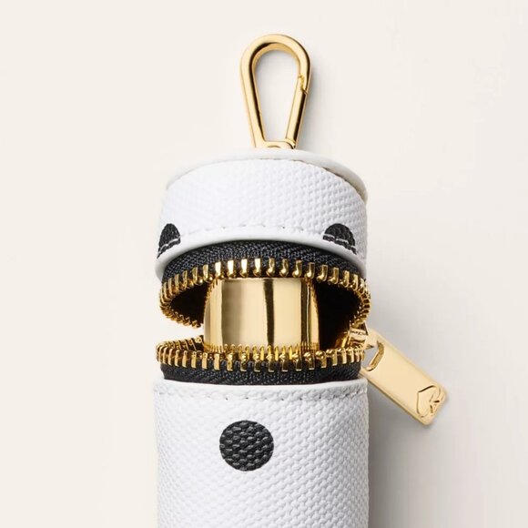 Canvas Polka Dot Lipstick Bag Charm - kate spade new york x Target, White/Black - Picture 4 of 6